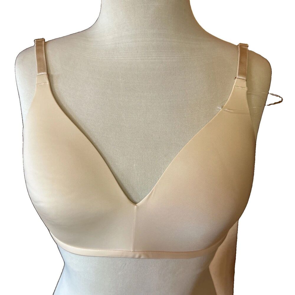 New Soma 36B Bra Cream Vanishing 360 Wireless Tee Shirt Bra Lightly Padded